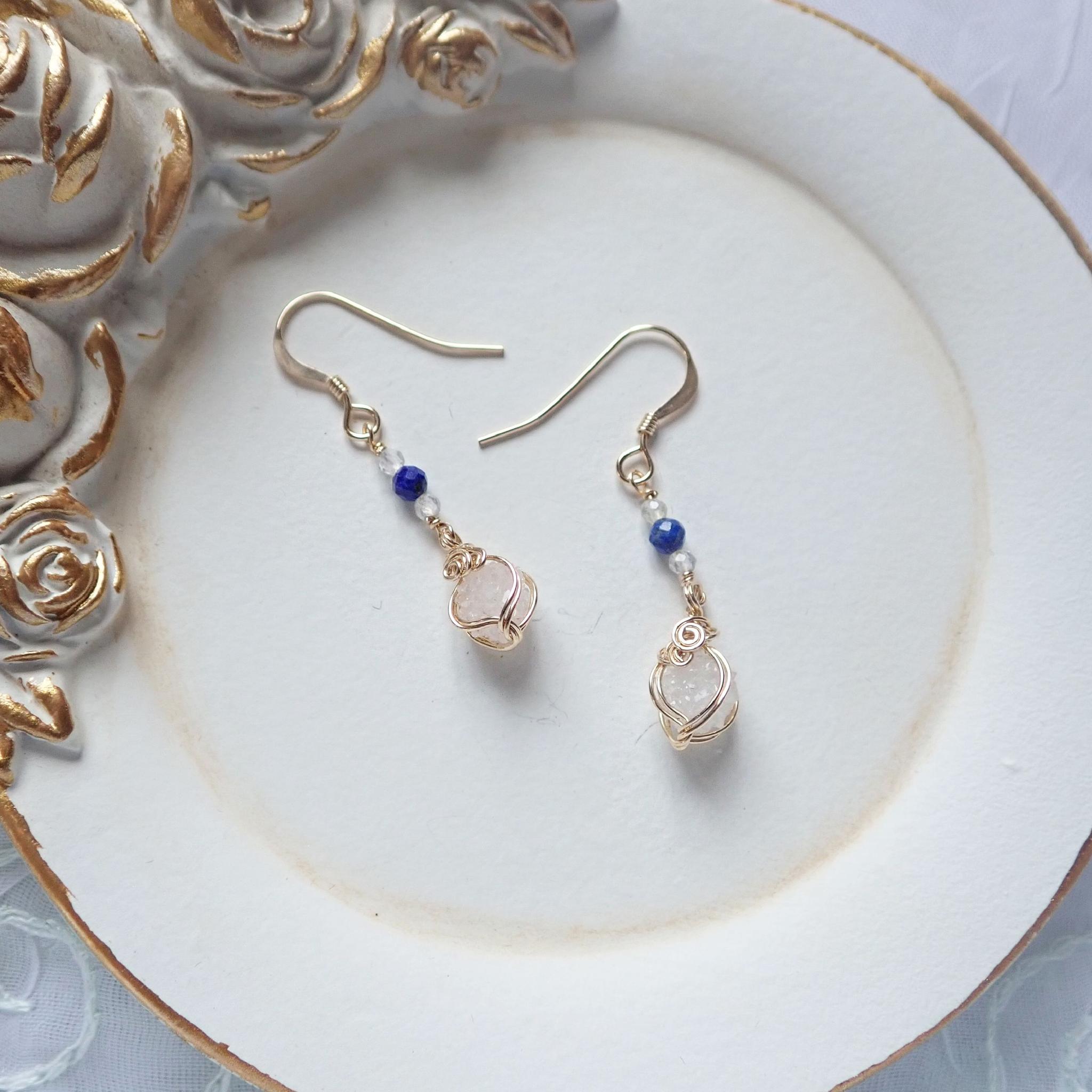 金平糖クォーツのピアス