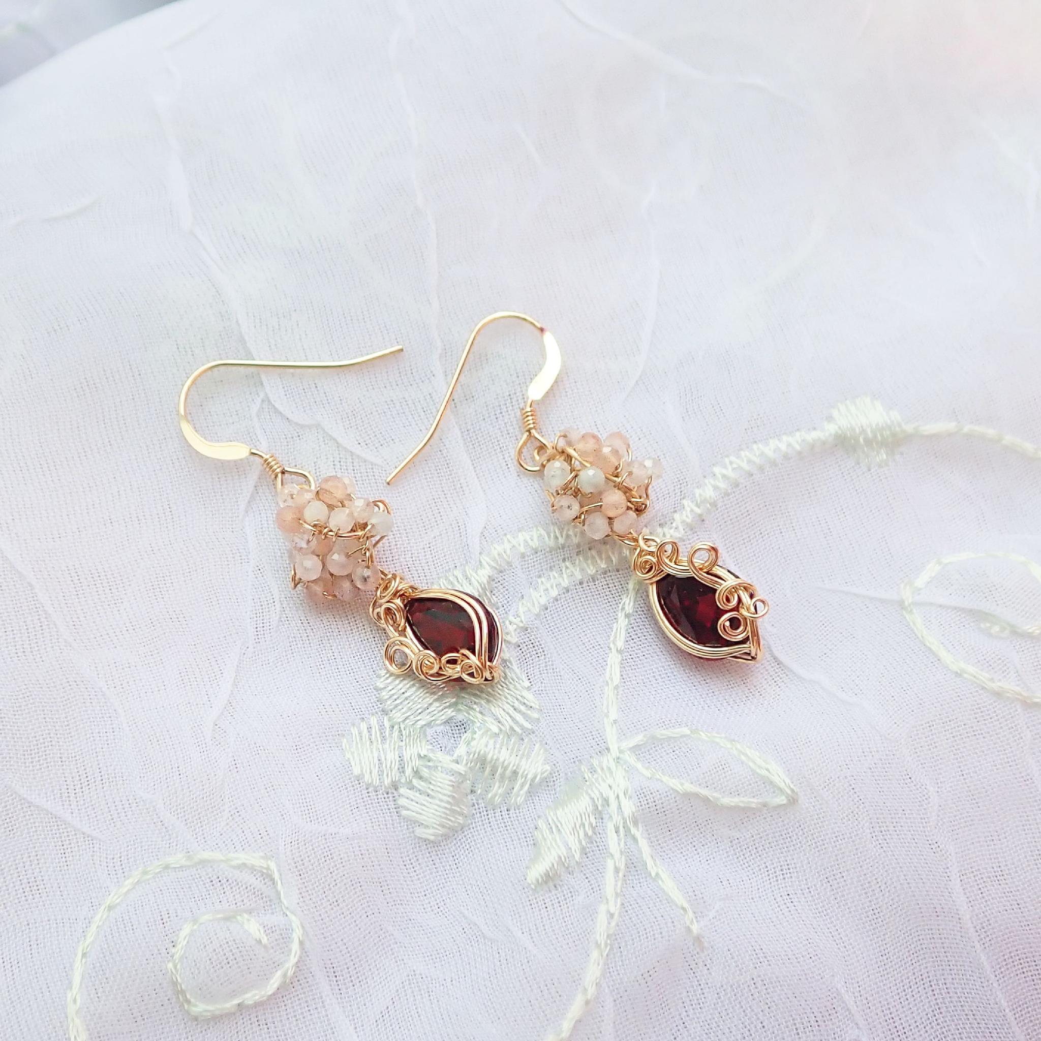 ガーネットのピアス