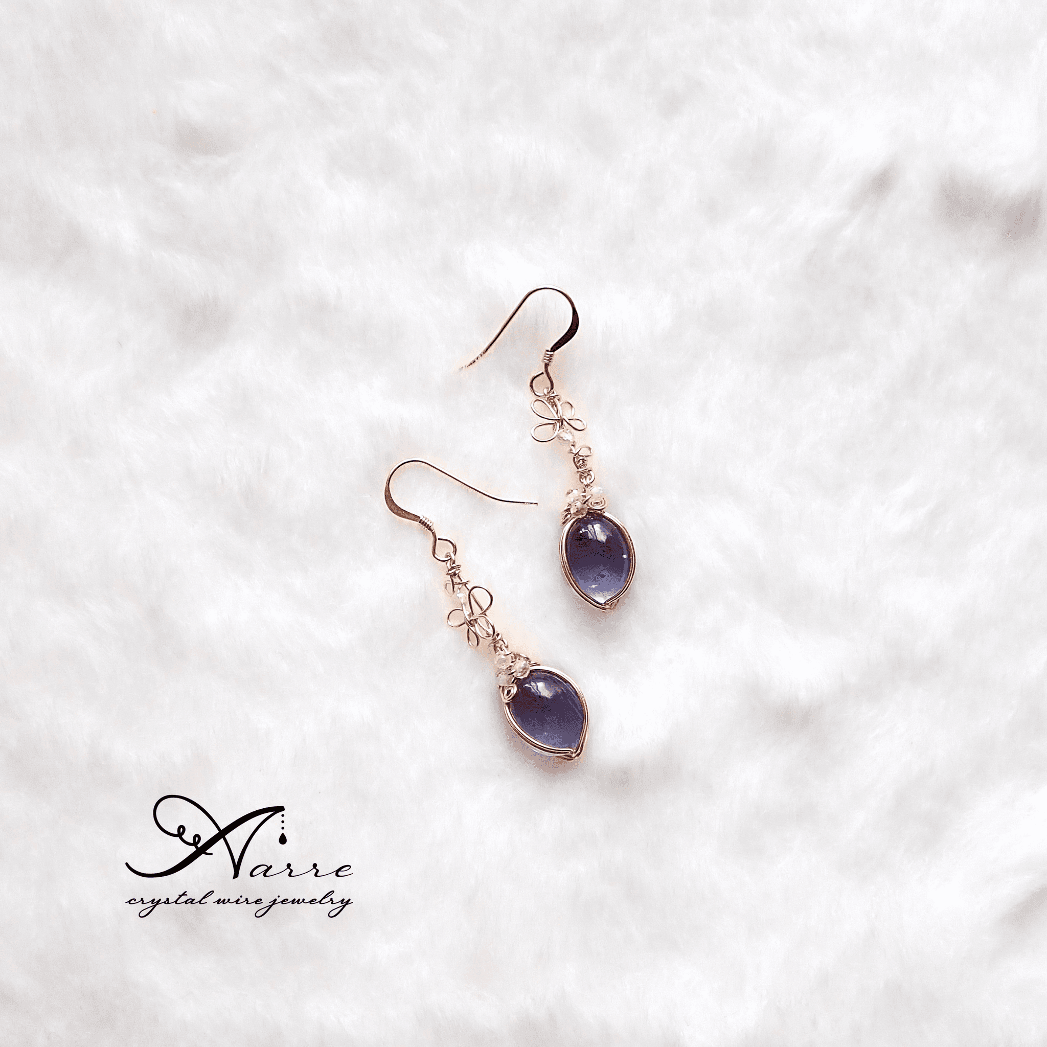 アイオライトのピアス