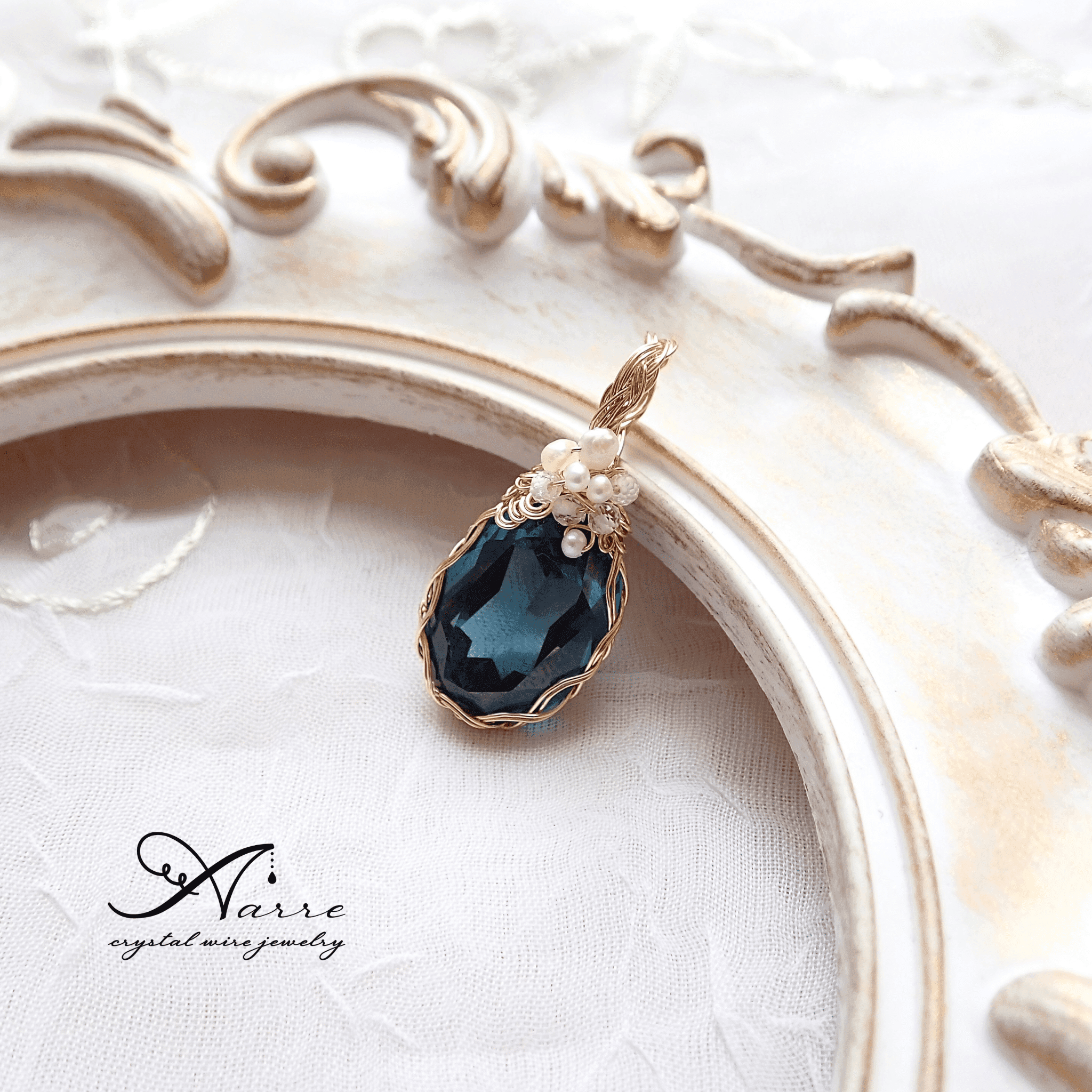 ブルートパーズのペンダントトップ